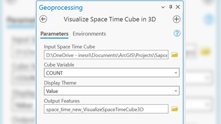 Visualize Space Time Cube in 3D