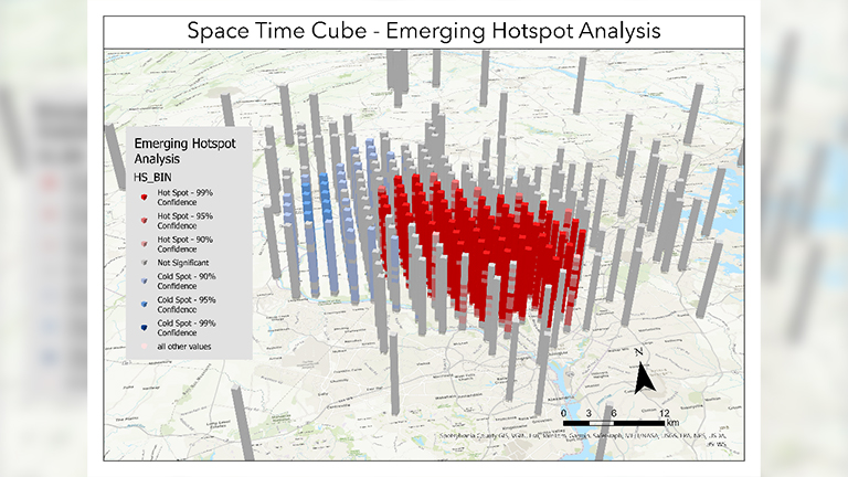 Emerging Hotspot Analysis on Sample Data